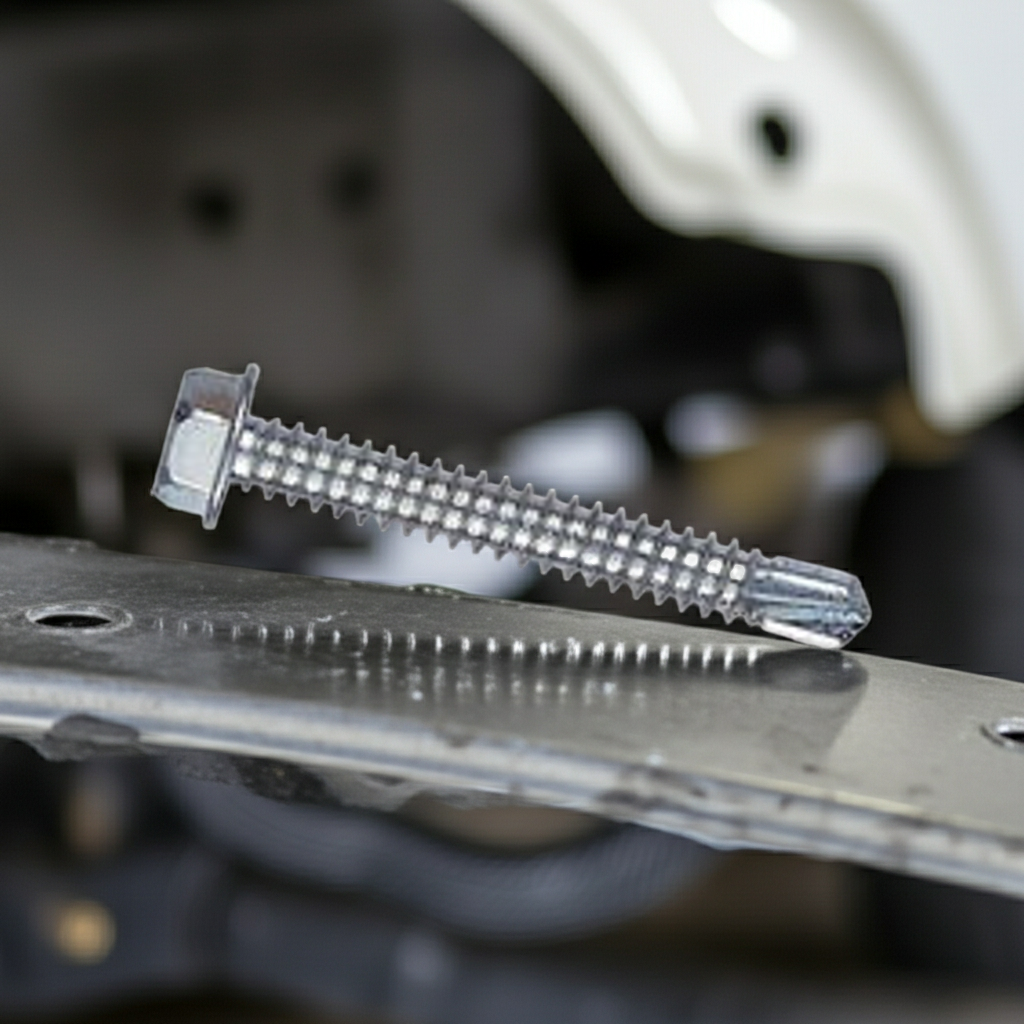 #10 X 1 HEX WASHER HEAD TEK SCREW 410 SS - Wholesale Fasteners