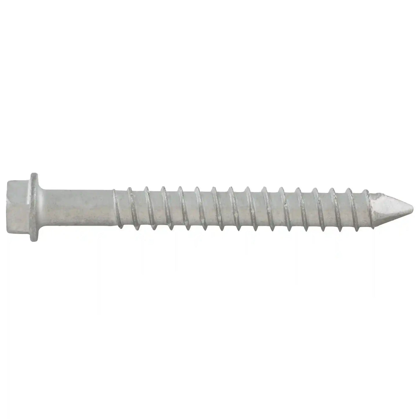 Dewalt #14 x 1-3/4" Crete-Flex Concrete Screw Anchors, Hex Washer Head, 5/16" Drive Size, 1/4" Drill Bit Size, 410 Stainless Steel