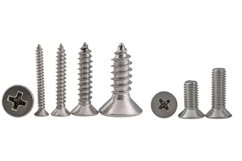 Self tapping stainless steel screws