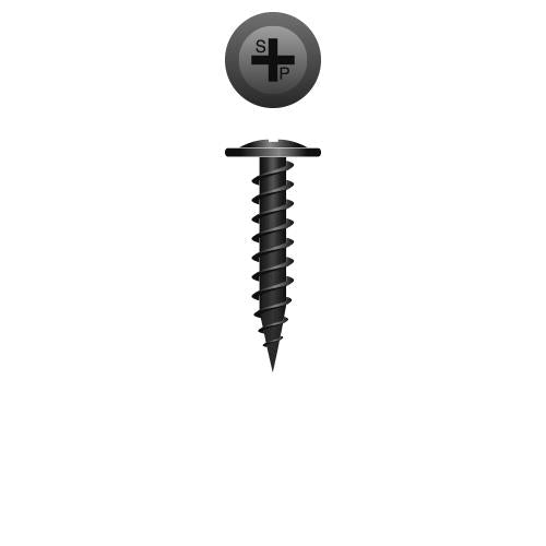 #8 x 1-5/8" Black Phosphate Metal Thread Drywall Screws – Bugle Head, Phillips Drive - Wholesale Fasteners