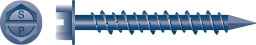 Blue Ceramic Slotted Hex Washer Head Concrete Screws with Hi-Low Threads