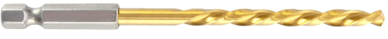 5/32" Cobalt Drill Bit with Hex Shank — Titanium-Coated, 135° Split Point