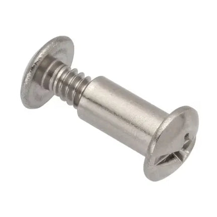 Metal screw on a white background