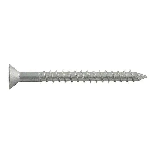 Dewalt 3/16" x 1-1/4" Crete-Flex Concrete Screw Anchors, Star Flat Head, #3 Drive Size, 5/32" Drill Bit Size, 410 Stainless Steel