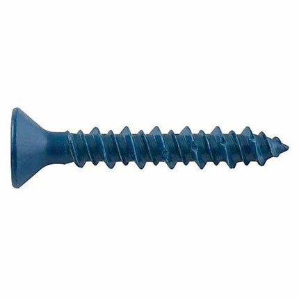 DeWalt 1/4" x 3-3/4" UltraCon+ Concrete Screw Anchors, Star Flat Head, Gimlet Point, #3 Drive Size, 3/16" Drill Bit Size, Blue Stalgard Coating - Wholesale Fasteners