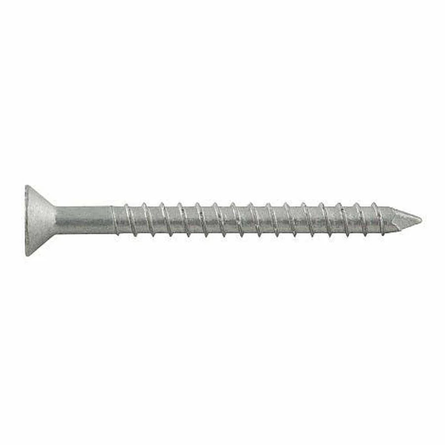 Dewalt 3/16" x 2-3/4" Crete-Flex Concrete Screw Anchors, Phillips Flat Head, #3 Drive Size, 5/32" Drill Bit Size, 410 Stainless Steel