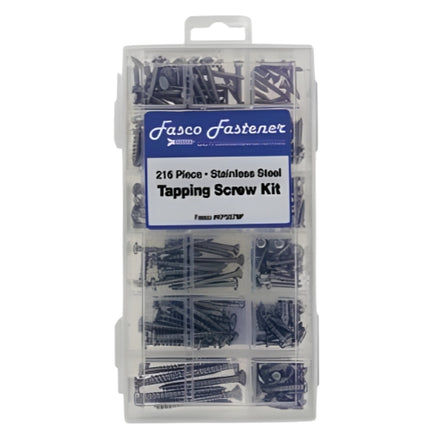 Fasco SS Square Drive Tapping Kit - 216 Piece Set - Wholesale Fasteners