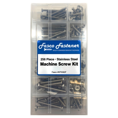FASCO MACHINE SCREW KIT 256 PC – Complete SS Fastener Set - Wholesale Fasteners