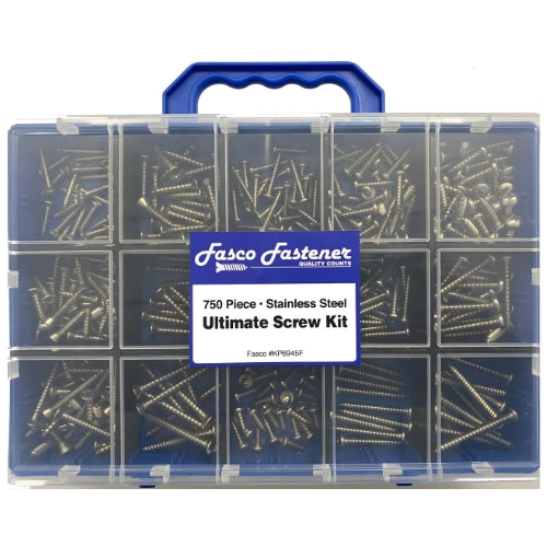 FASCO ULTIMATE SCREW SET 750 PC Comprehensive Hardware Solution - Wholesale Fasteners