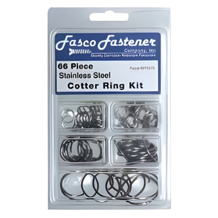 FASCO SS Cotter Ring Kit 66 Pieces - durable stainless steel - Wholesale Fasteners