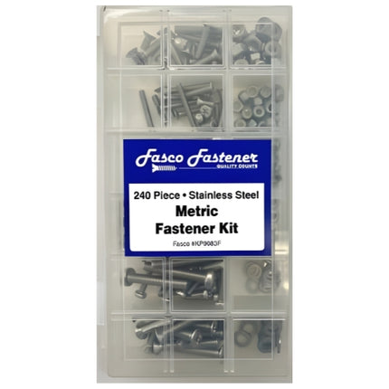 FASCO SS METRIC FASTENER KIT 240PC Essential Hardware Set - Wholesale Fasteners