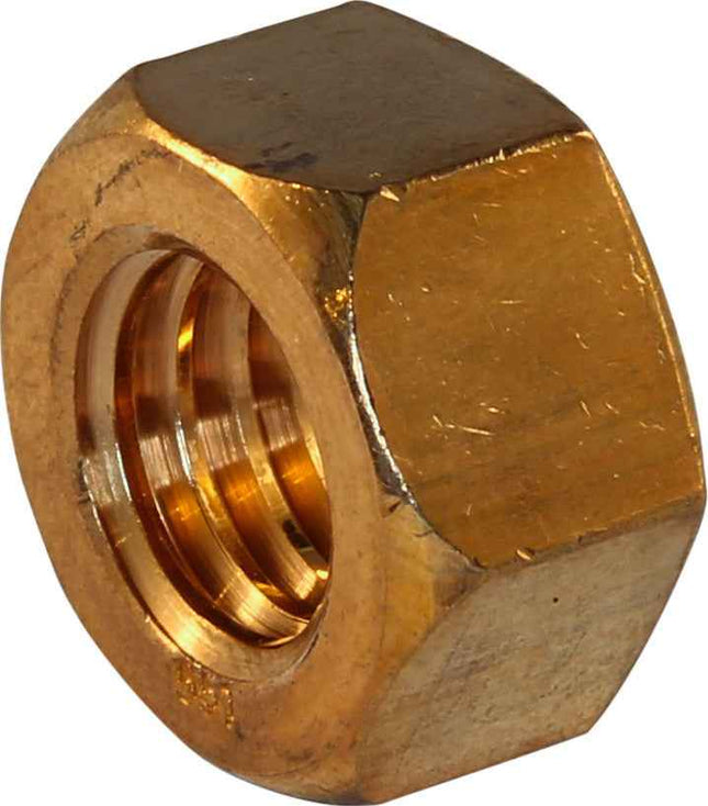 1/4-20 Finished Hex Nut Silicon Bronze