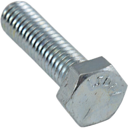 Metal bolt on a white background