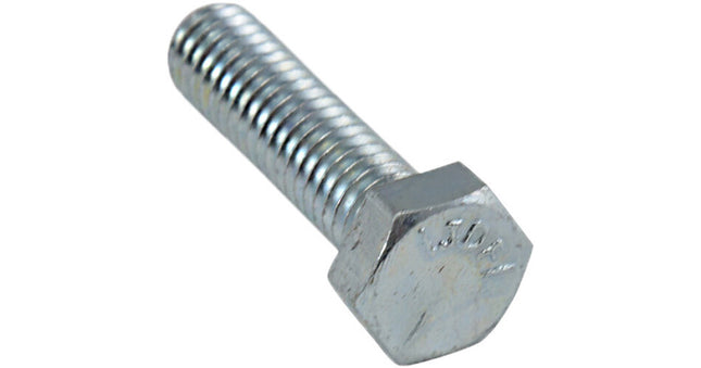 Metal bolt on a white background