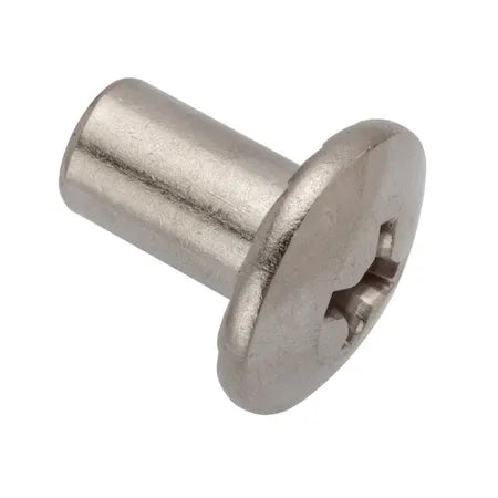 Metal rivet on a white background