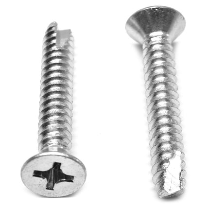 #10-24X1/2 Phillips Flat Head-Thread Cutting SMS Type 23 SS-500 Pack - Wholesale-Fasteners
