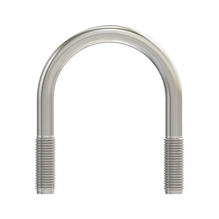 Metal U-bolt on a white background