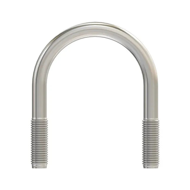 Metal U-bolt on a white background