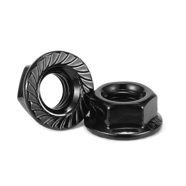 Serrated Flange Nut Black Xylan