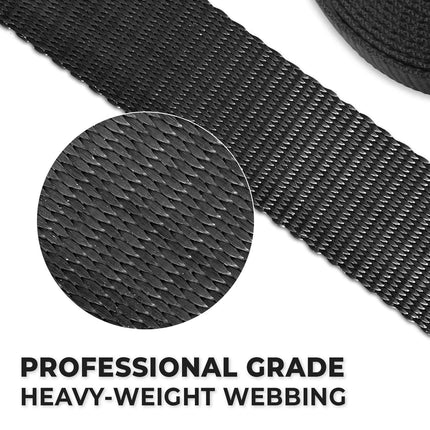 16-Pack Heavy-Duty 1.5-in x 15-ft Ratchet Tie Down Straps with S-Hooks (Case)