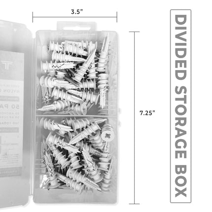Self-Drilling Reinforced Nylon Drywall Anchors with #8 Screws - Wholesale-Fasteners