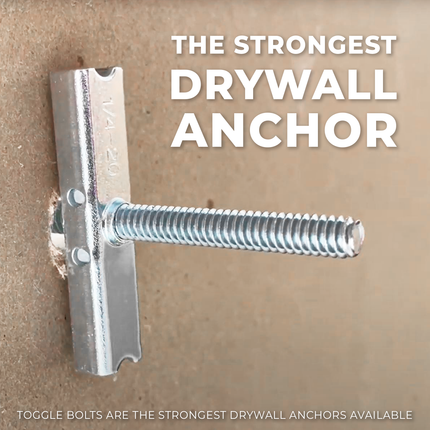 25-Pack 3/16"-24 Quick Channel Toggle Anchors with Bolts - Wholesale-Fasteners