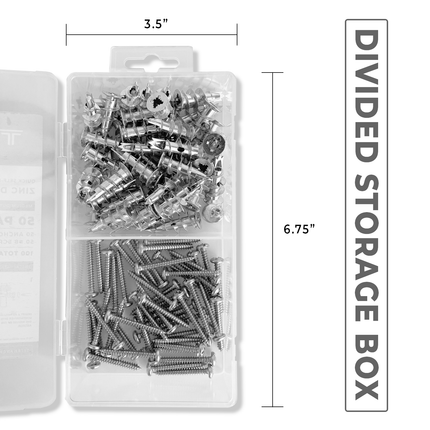 Self-Drilling Zinc Drywall Anchors with #8 Screws - Wholesale-Fasteners