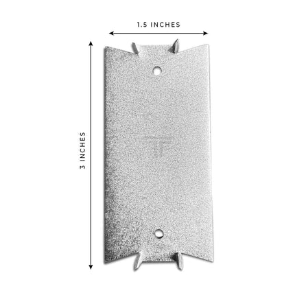 100-Pack 1.5-inch x 3-inch Steel Nail Plates for Wood Studs