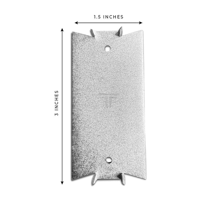 100-Pack 1.5-inch x 3-inch Steel Nail Plates for Wood Studs
