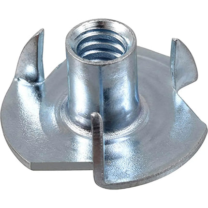 Metal wing nut on a white background