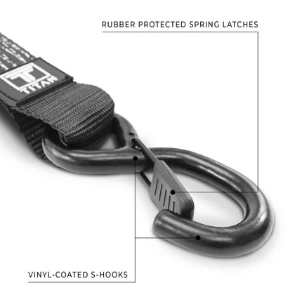 16-Pack Heavy-Duty 1.5-in x 15-ft Ratchet Tie Down Straps with S-Hooks (Case)