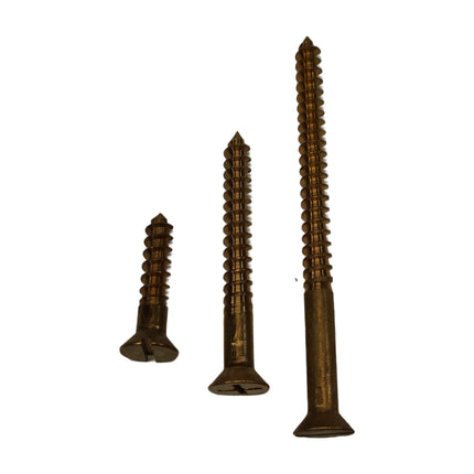 #6X3/4 SLOTTED FLAT HEAD WOOD SCREW SILICON BRONZE - Wholesale Fasteners