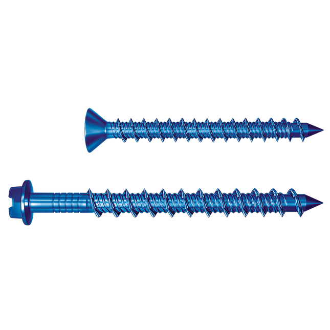 Tapcon® 1/4" x 2-1/4" Hex Washer Head Concrete Screw (Blue Climaseal®) - Wholesale Fasteners Product