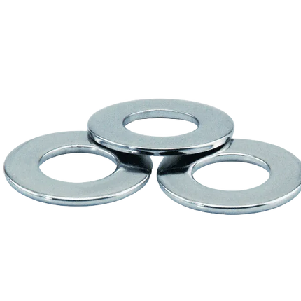 Three chrome washers 