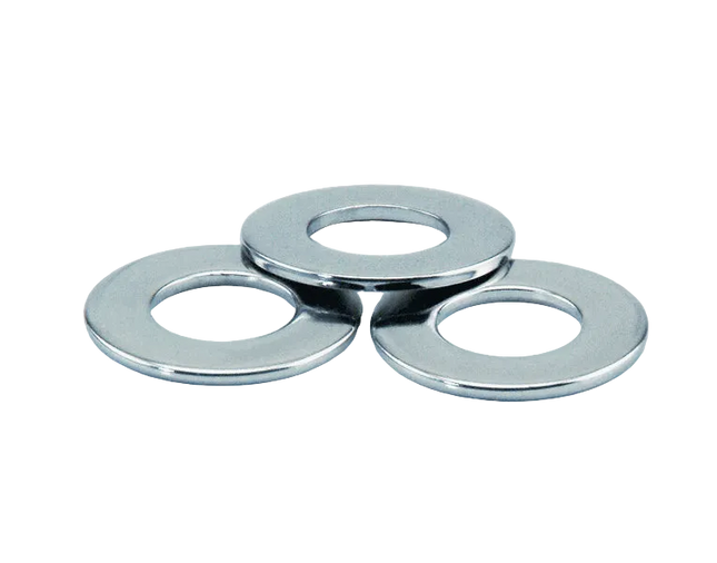 Three chrome washers 