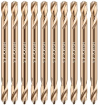 3/16" M35 Cobalt Double-Ended Drill Bits — 135° Split Point (10-Pack)