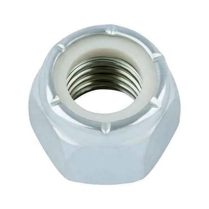 Hexagonal nut on a white background