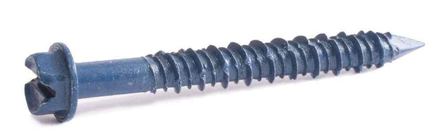 1/4 x 1 3/4 Slotted Hex Concrete Screw Blue