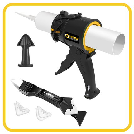 SILIGUN™ Classic Compact 4" Caulking Gun - Complete Kit - Wholesale Fasteners
