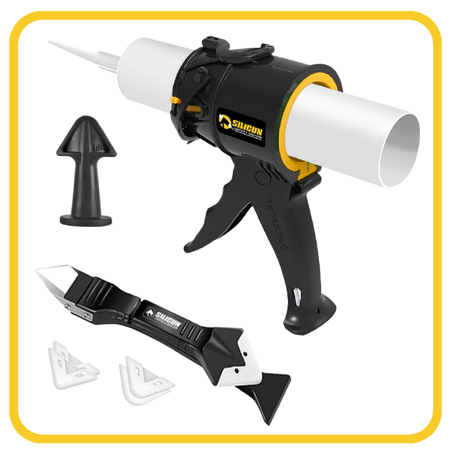 SILIGUN™ Classic Compact 4" Caulking Gun - Complete Kit - Wholesale Fasteners
