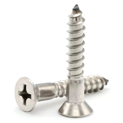 #14X2 PHILLIPS FLAT HEAD WOOD SCREW  18-8 SS - Wholesale Fasteners
