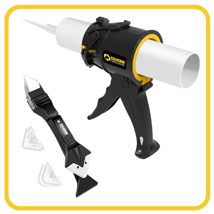 SILIGUN™ Classic Compact 4" Caulking Gun - Scarper Kit - Wholesale Fasteners