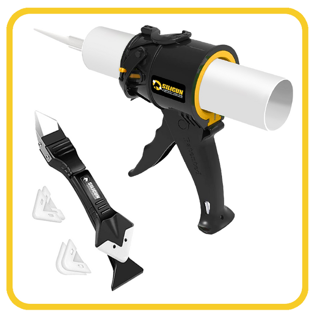 SILIGUN™ Classic Compact 4" Caulking Gun - Scarper Kit - Wholesale Fasteners