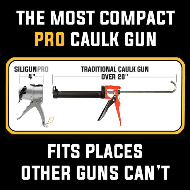 SILIGUN™ PRO Compact 24:1 Caulking Gun - Complete Kit - Wholesale Fasteners