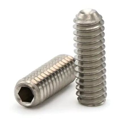 Metal screw on a white background