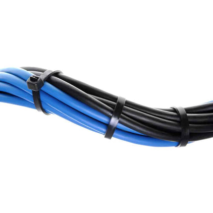 1000-Pack Premium 8-inch Black Nylon Zip Ties (60 Lbs. Tensile Strength / UV Resistant)