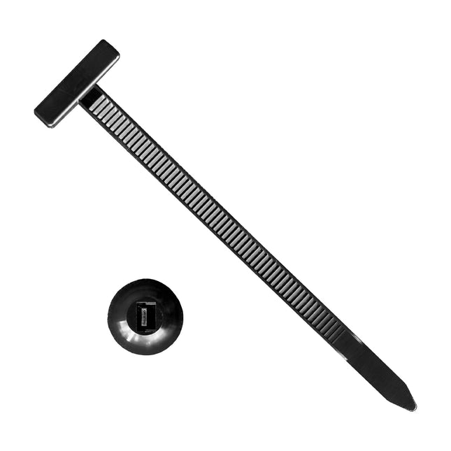 Universal Black Button-Head Zip Tie Rivets | Automotive Clips & Fasteners Alternative