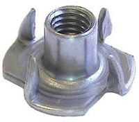 3/8-16 X 1/2 T-NUT, 4 PRONG 18-8 SS