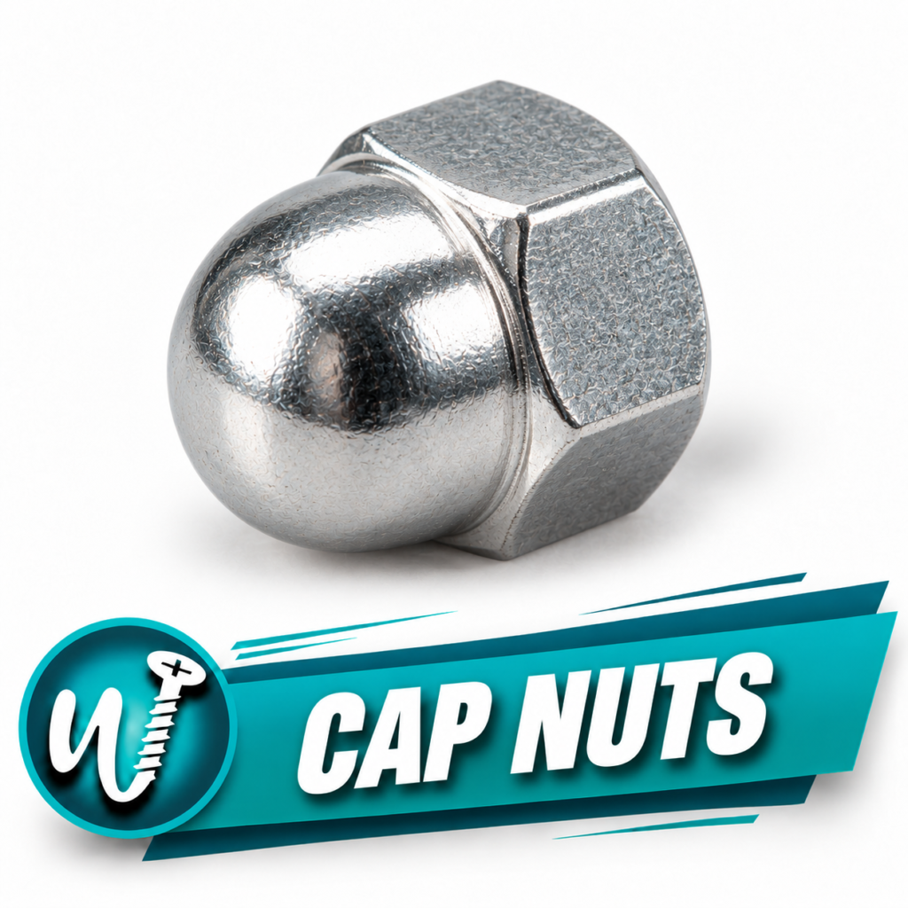 5/16-18 Low Crown Acorn Cap Nut, 18-8 Stainless Steel, SAE J483 — Pack of 50