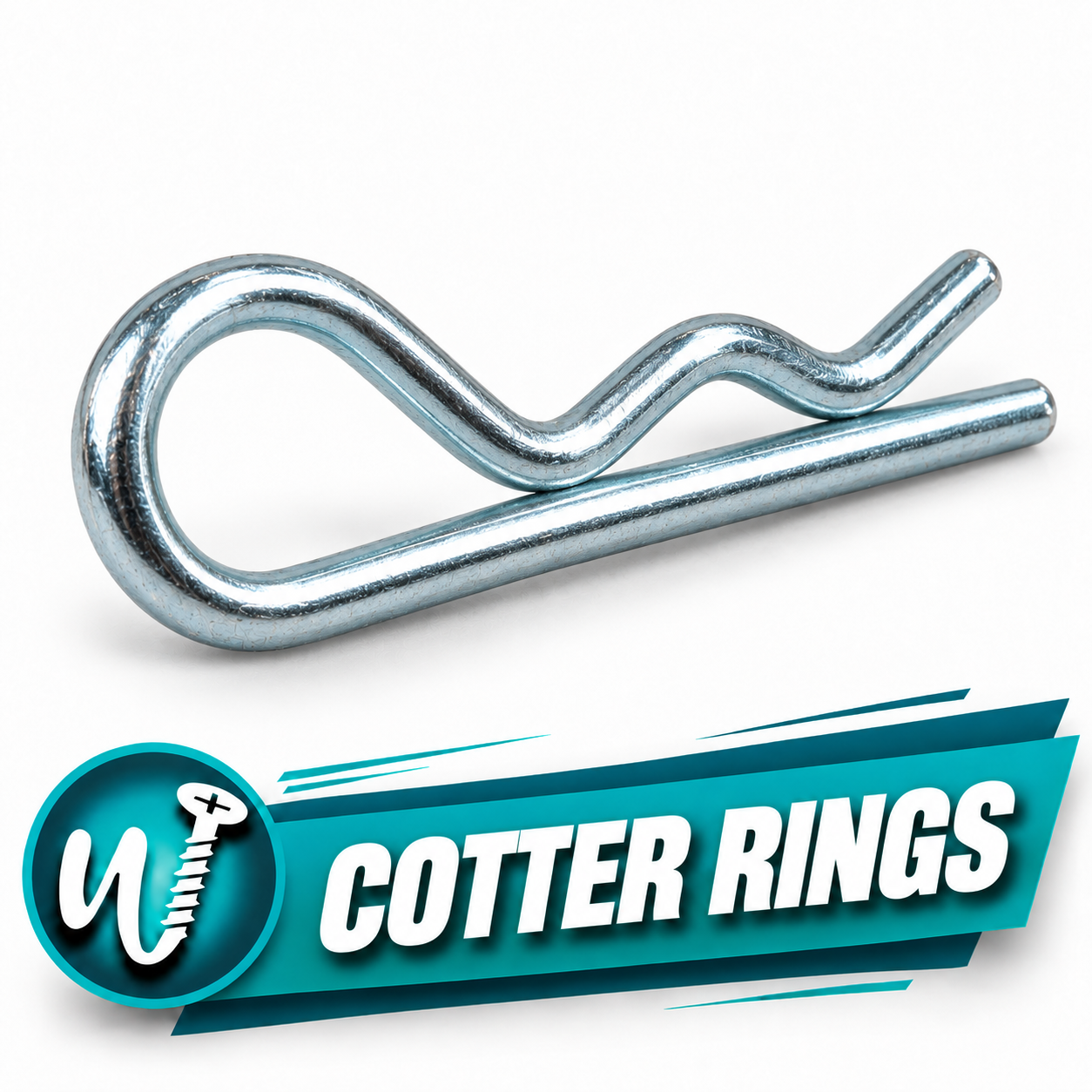 7/16 in. Cotter Ring, 18-8 Stainless Steel — Pack of 100 - Image 1